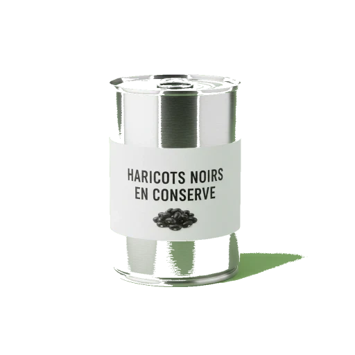 Haricots noirs en conserve
