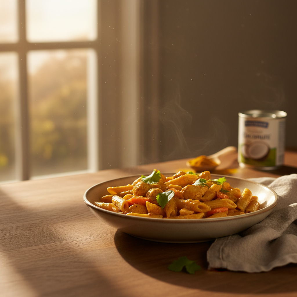 Curry de Poulet aux Pâtes