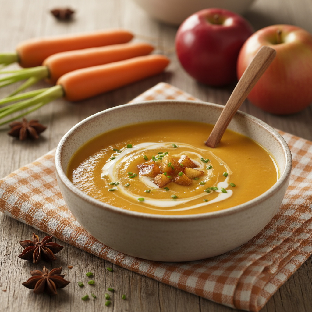Soupe veloutée carottes et pommes