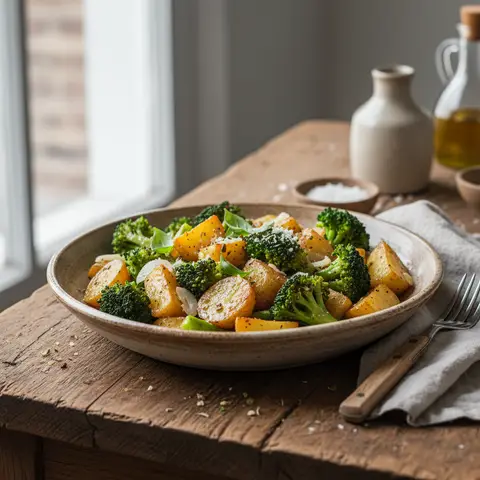 Italian-Style Potato and Broccoli Pan