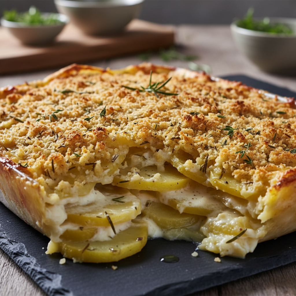 Gratin de pommes de terre sans lactose