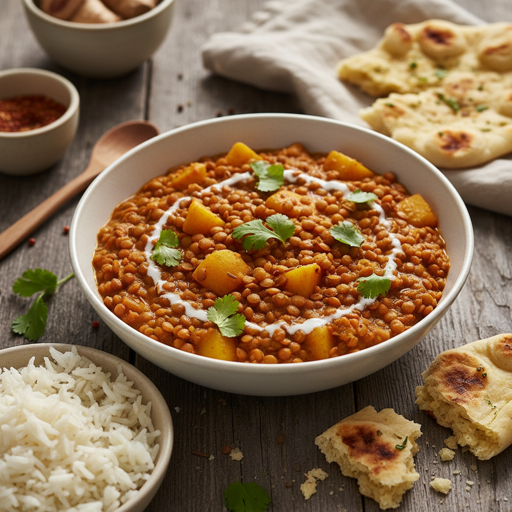 Curry de Lentilles à l'Indienne