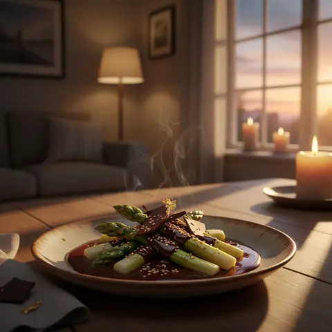 Spargel und Schokolade (süßer Gaumenschmaus)