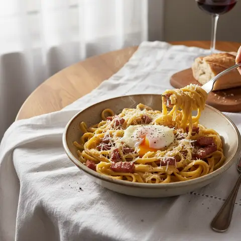 Simplified French-Style Carbonara Pasta