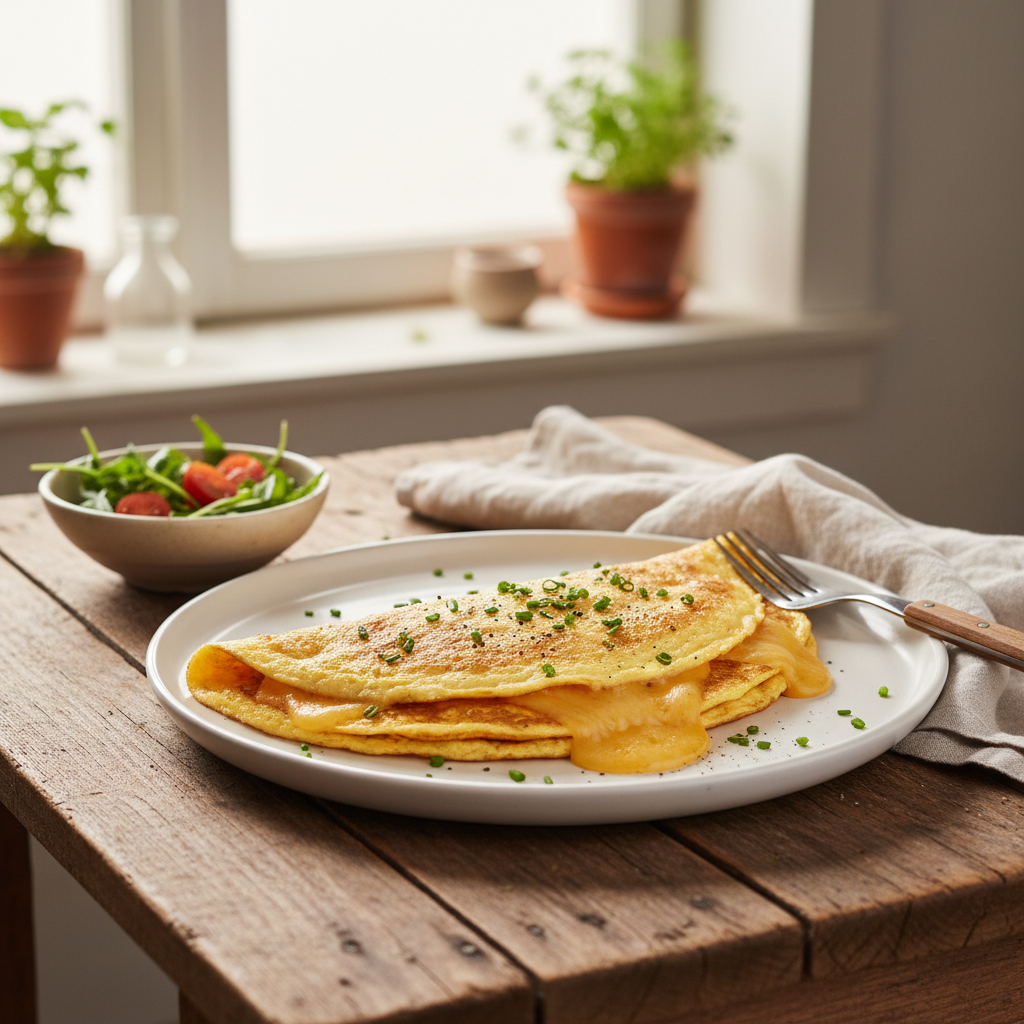 Omelette Simple au Gruyère