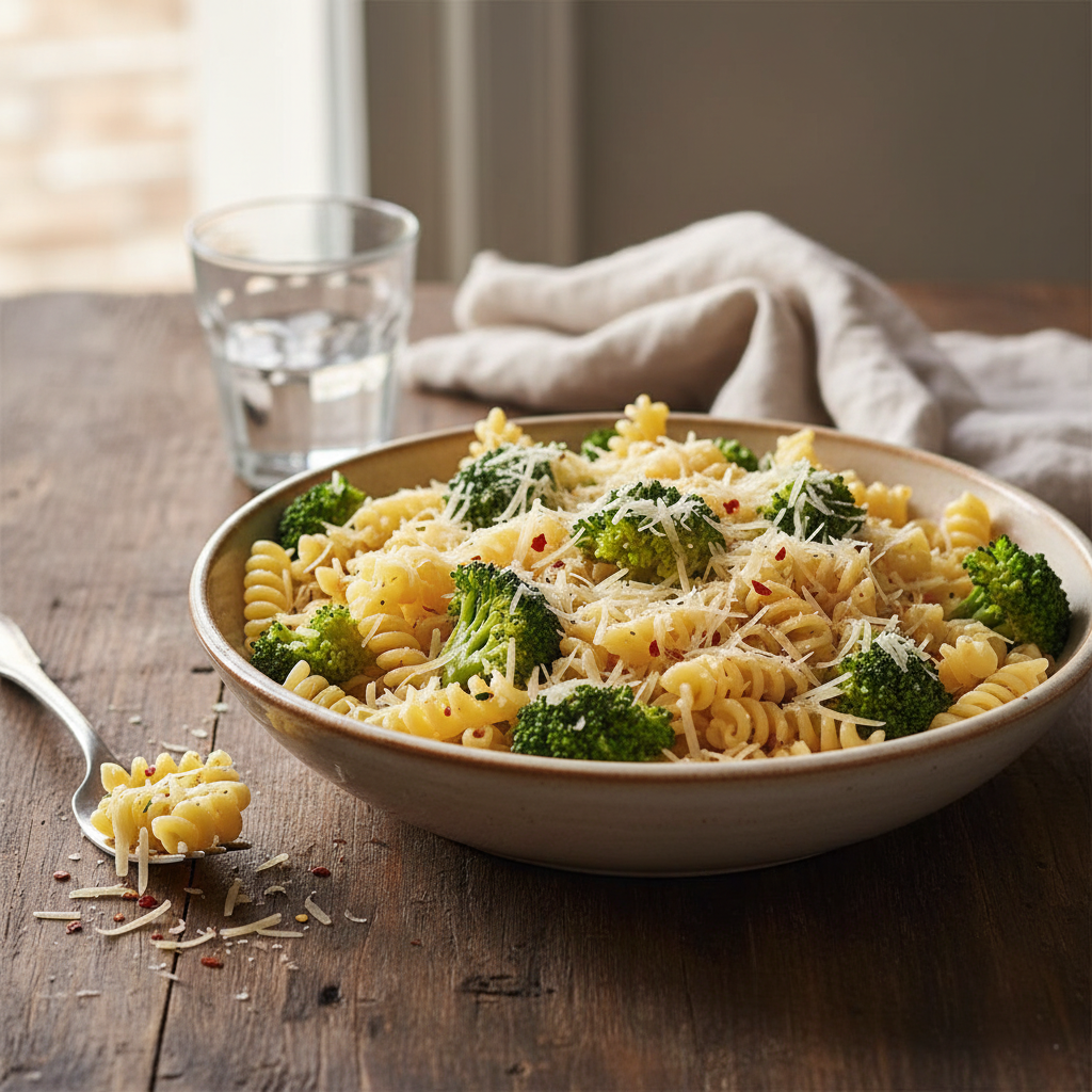 Pâtes au Parmesan et Brocoli