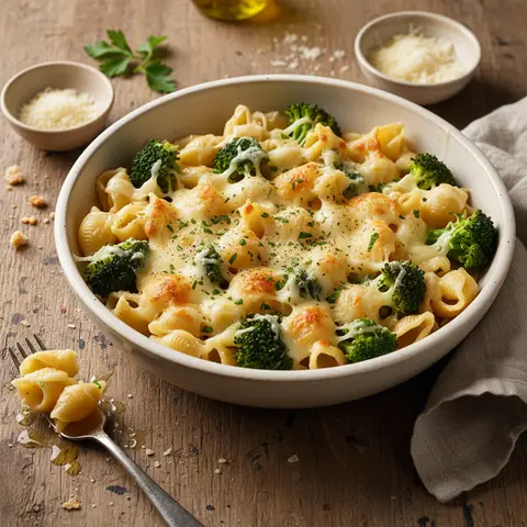 Pasta with Cheese and Broccoli