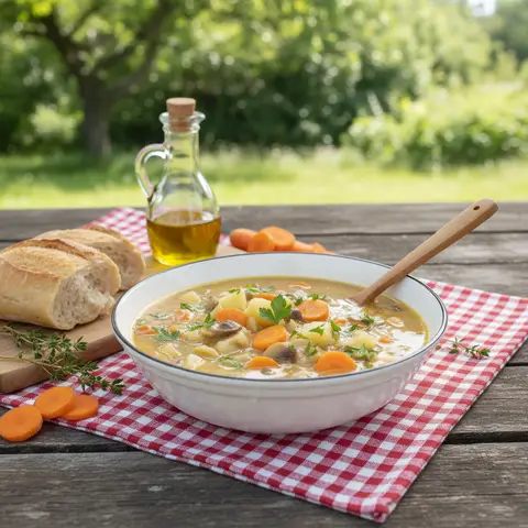 Kartoffel- und Möhrensuppe