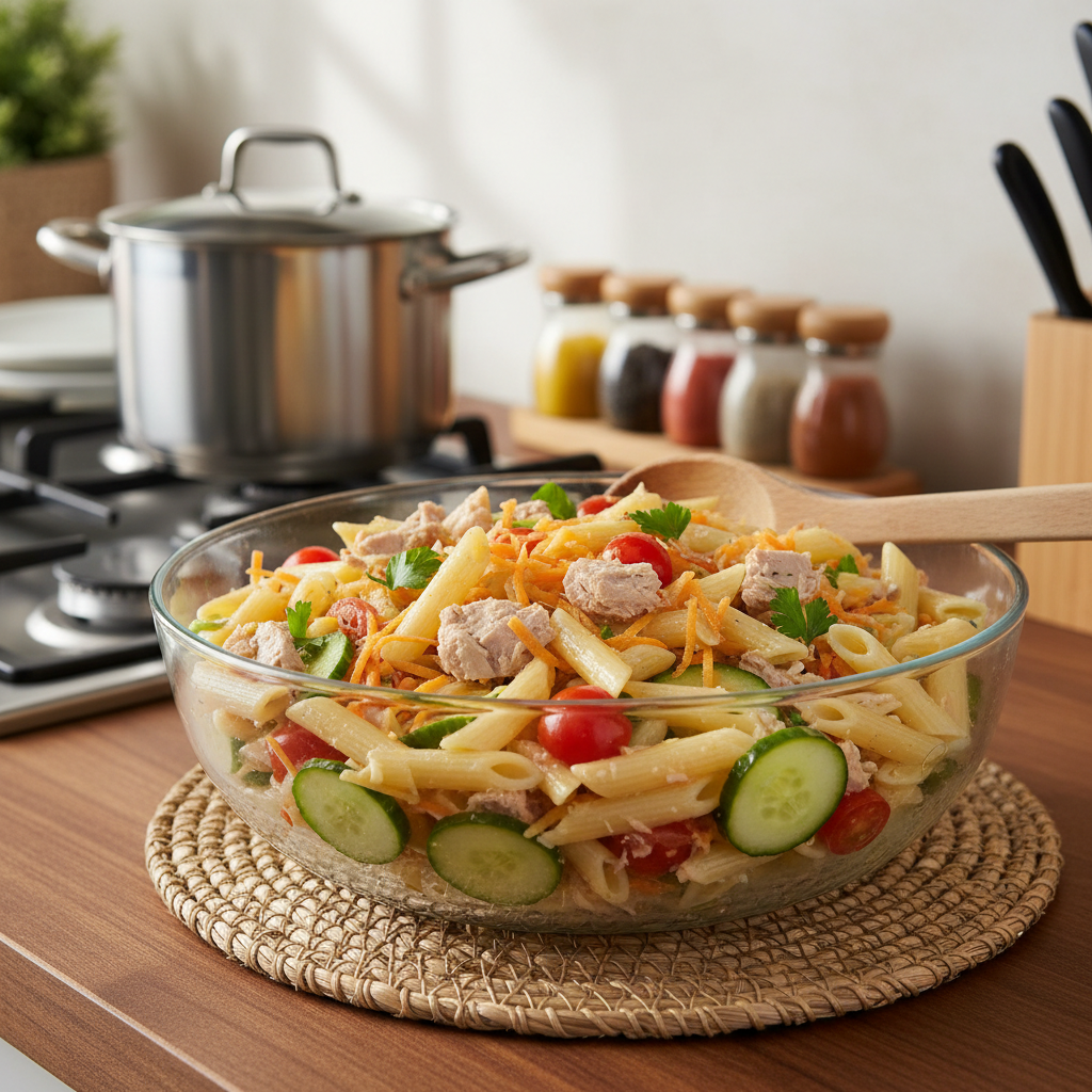Salade Composée Thon, Pâtes et Carottes