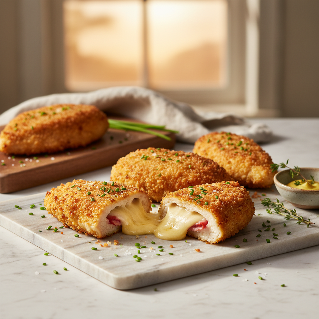 Jambon-fromage poulet en croûte de pain