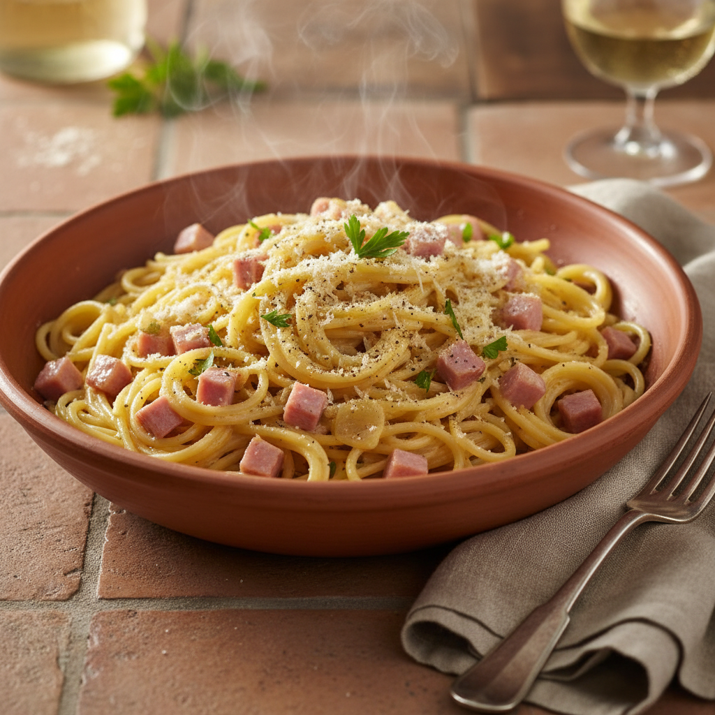 Pâtes à la Carbonara Simple