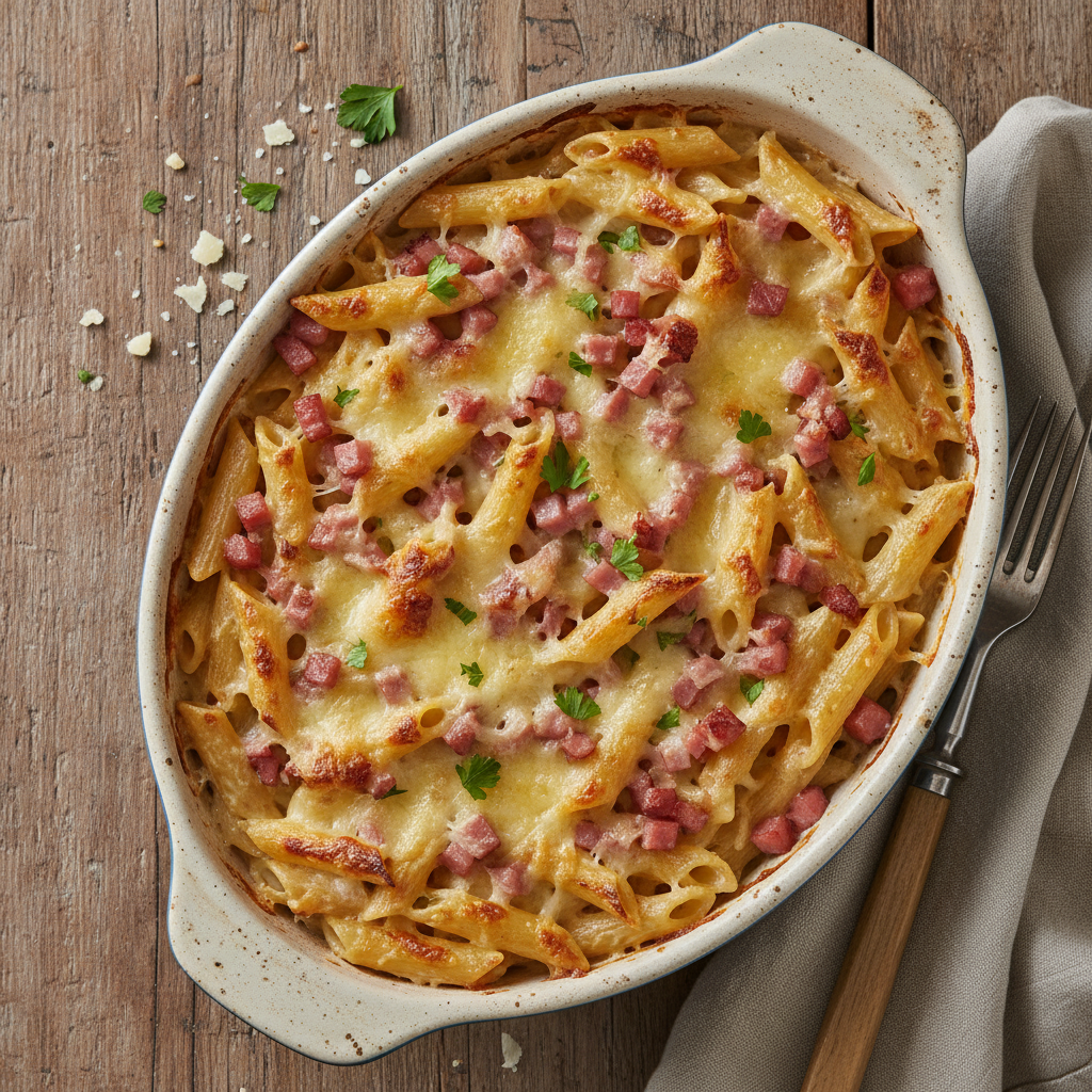 Penne au Jambon et Gruyère