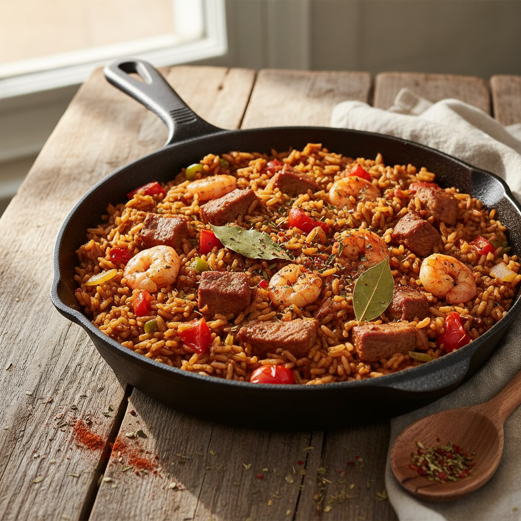 Jambalaya au Porc Cajun