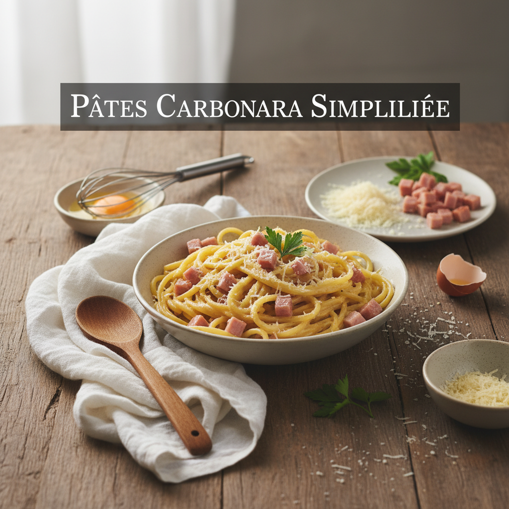 Pâtes Carbonara Simplifiée