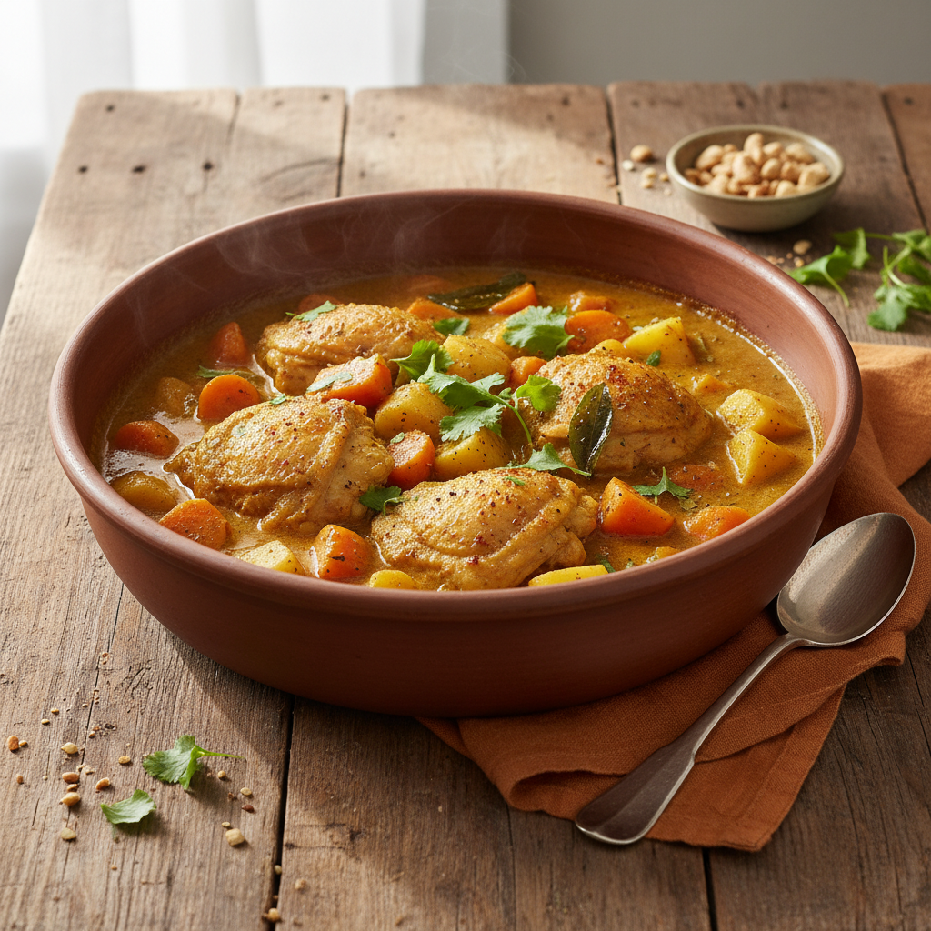 Curry de Poulet aux Carottes et Pommes de Terre