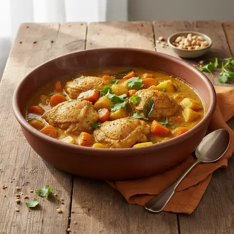 Hähnchen-Curry mit Möhren und Kartoffeln