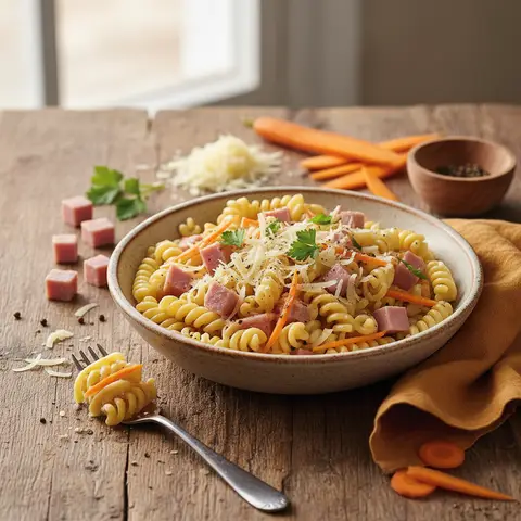 Vereinfachte Carbonara-Nudeln