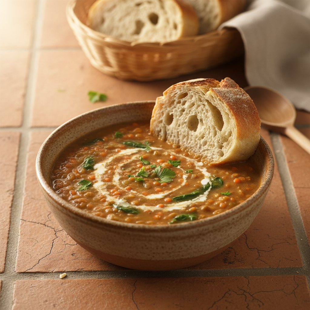 Soupe Crémeuse Lentilles & Épinards