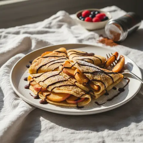 Crêpes with Fruit and Chocolate