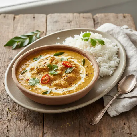 Thunfisch-Curry mit Reis