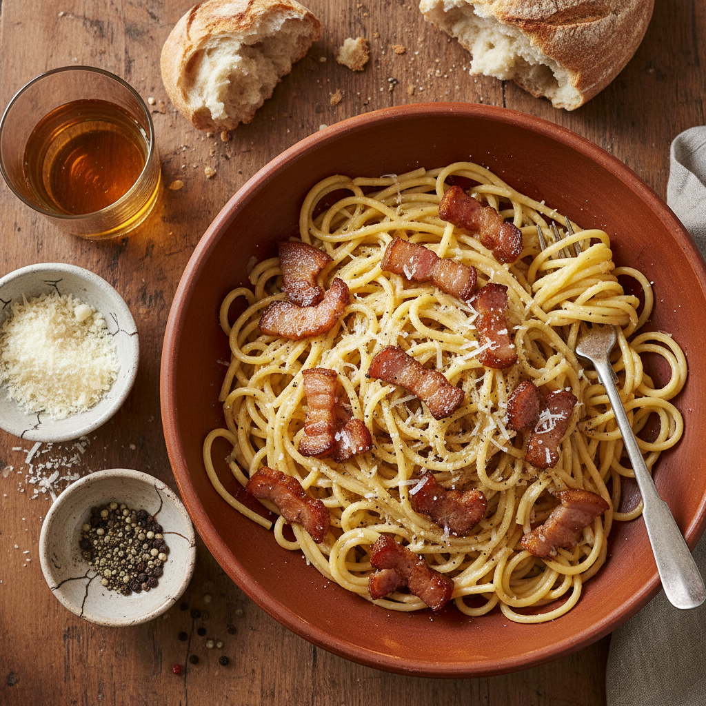 Pâtes à la carbonara maison