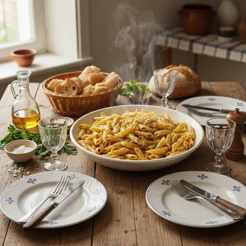 Pasta mit Butter und Pfeffer