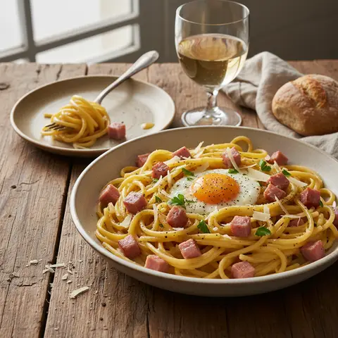 Vereinfachte Pasta Carbonara