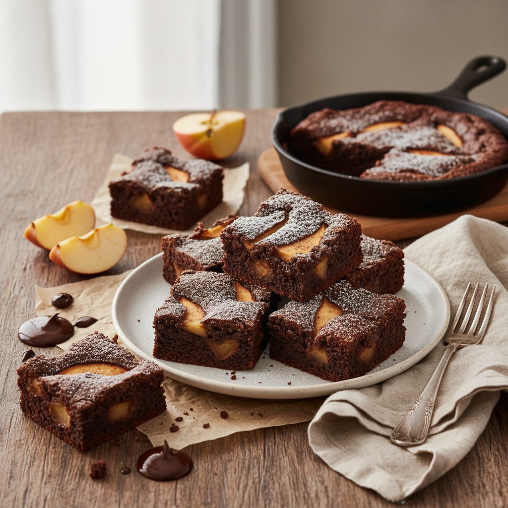 Brownies moelleux pomme chocolat