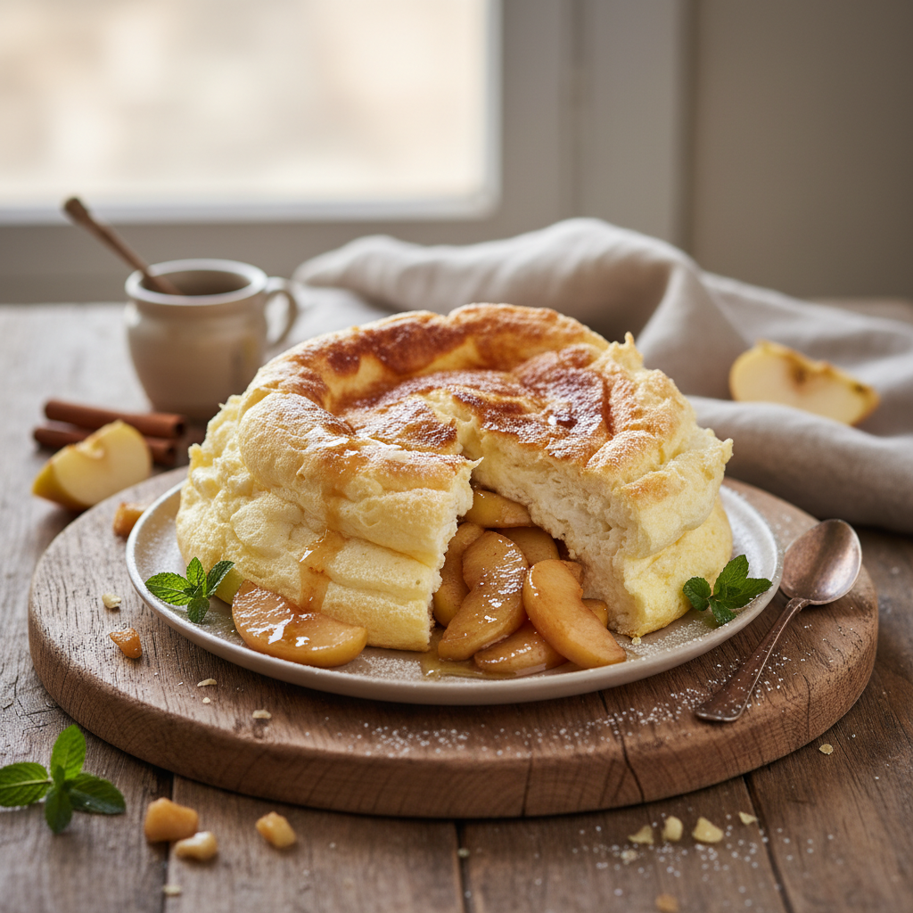 Omelette Soufflée à la Pomme Caramélisée