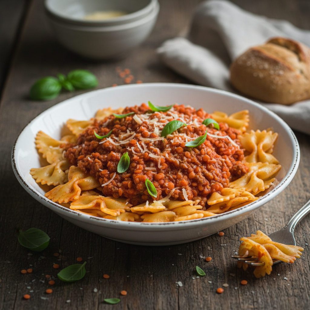 Bolognaise Végétarienne aux Lentilles Corail