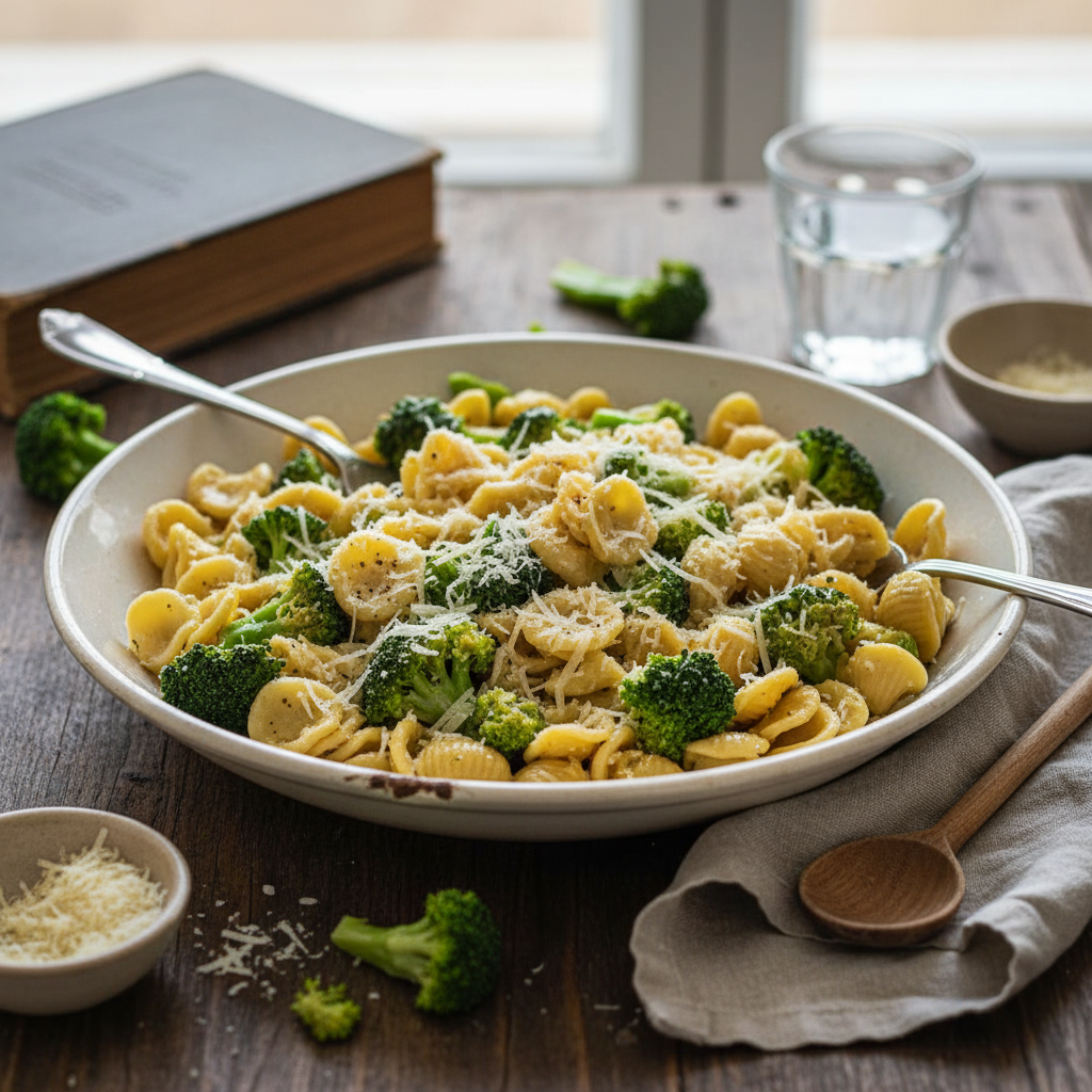 Pâtes au Parmesan et Brocoli