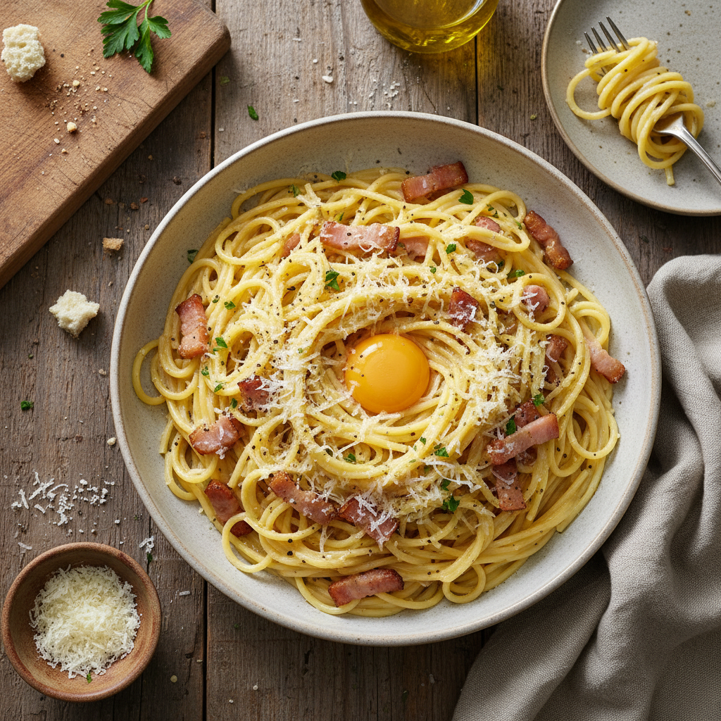Pâtes à la Carbonara (version simple)