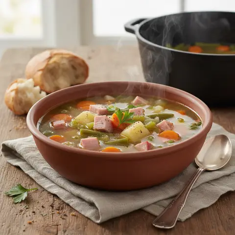 Simple Ham and Vegetable Soup