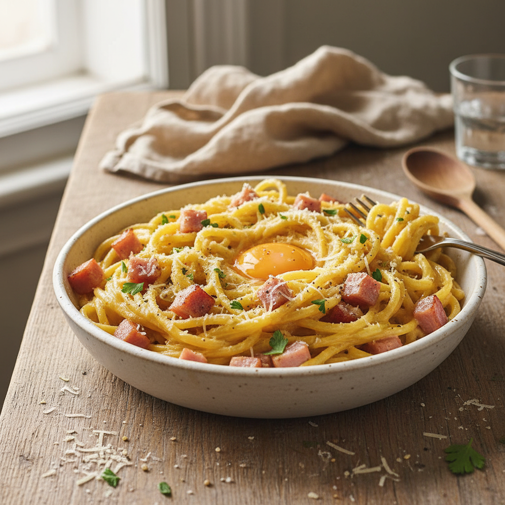 Pâtes Carbonara du Frigo