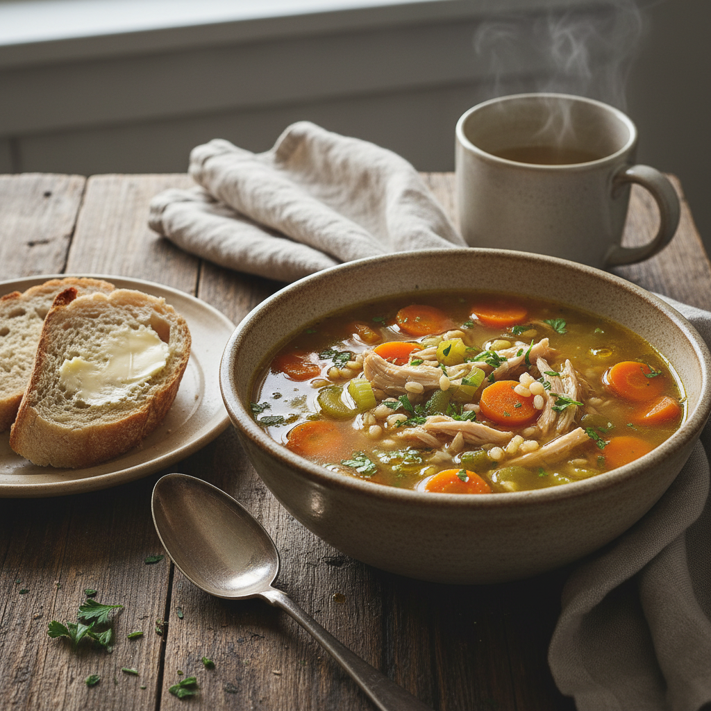 Soupe Poulet-Légumes du Frigo
