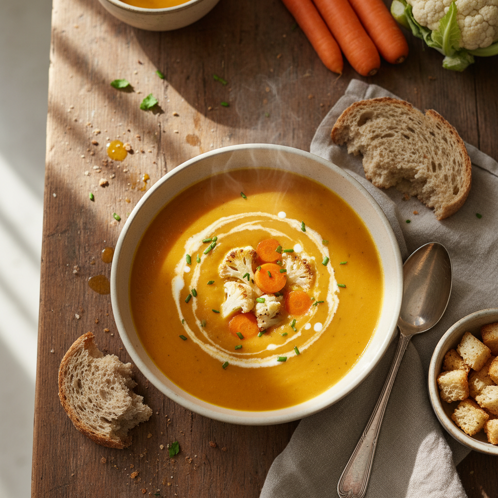 Soupe Crémeuse Carottes-Chou-fleur