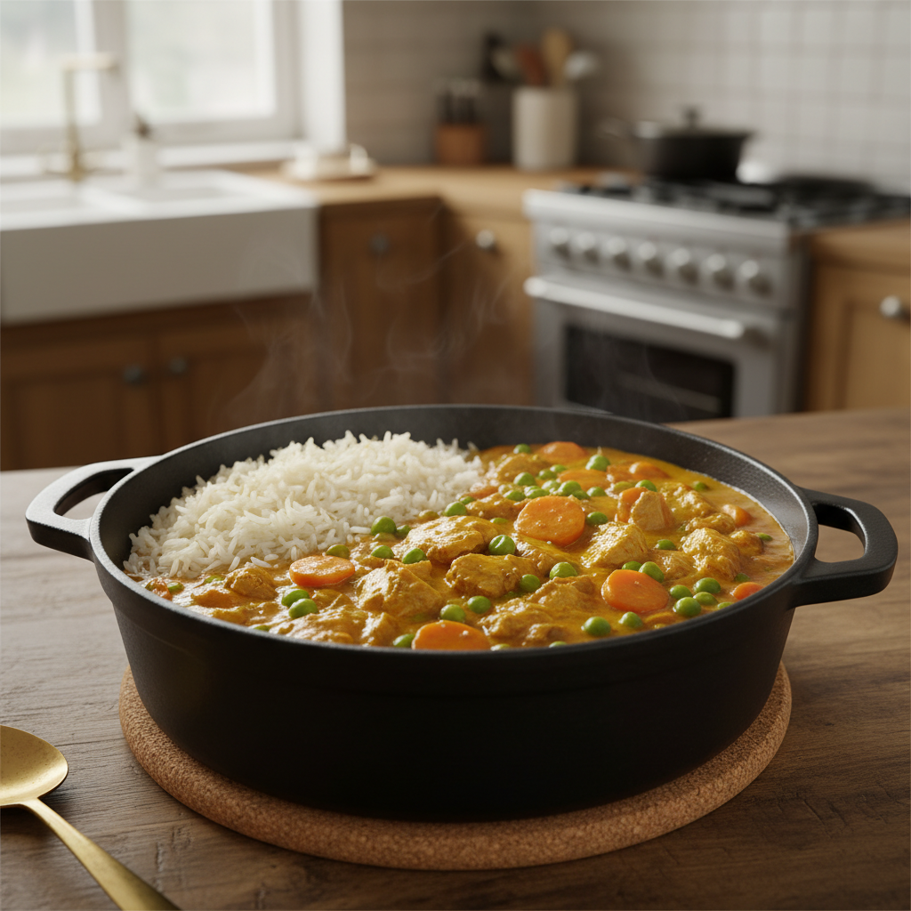 Curry de Thon aux Carottes et Riz