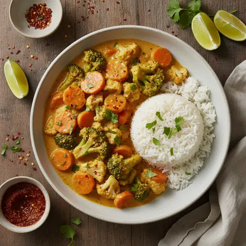 Gemüse-Curry mit Jasmin-Reis