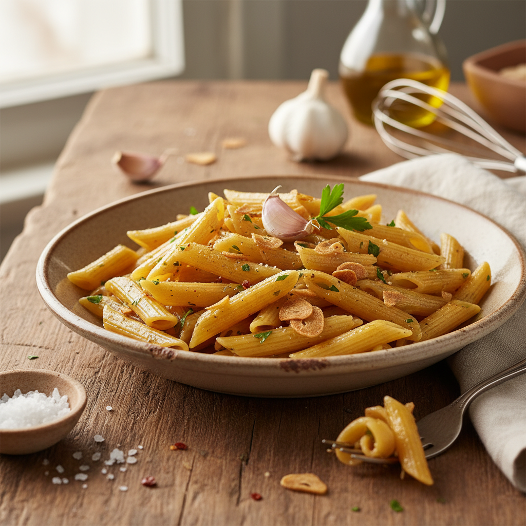 Penne à l'Aglio e Olio