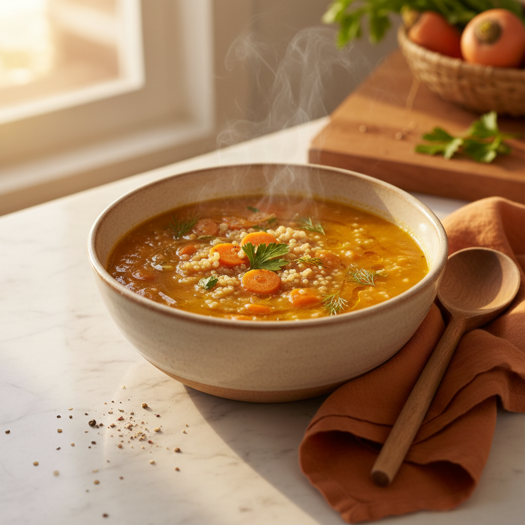 Soupe Quinoa et Carottes