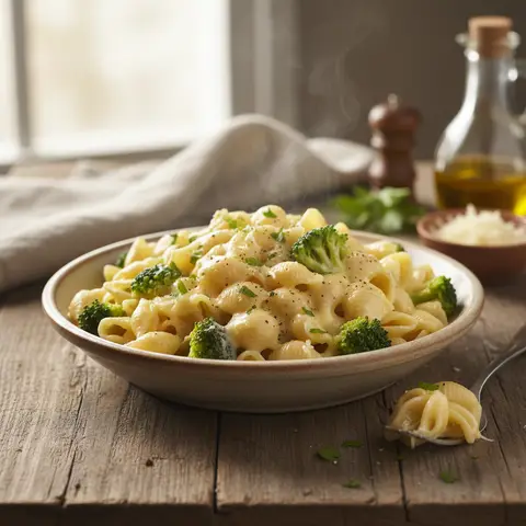 Pasta with Cheese and Broccoli
