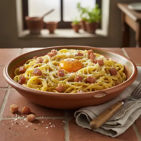 Simplified Carbonara Pasta