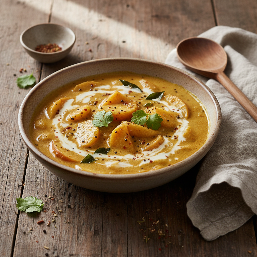 Curry de pommes au lait de coco