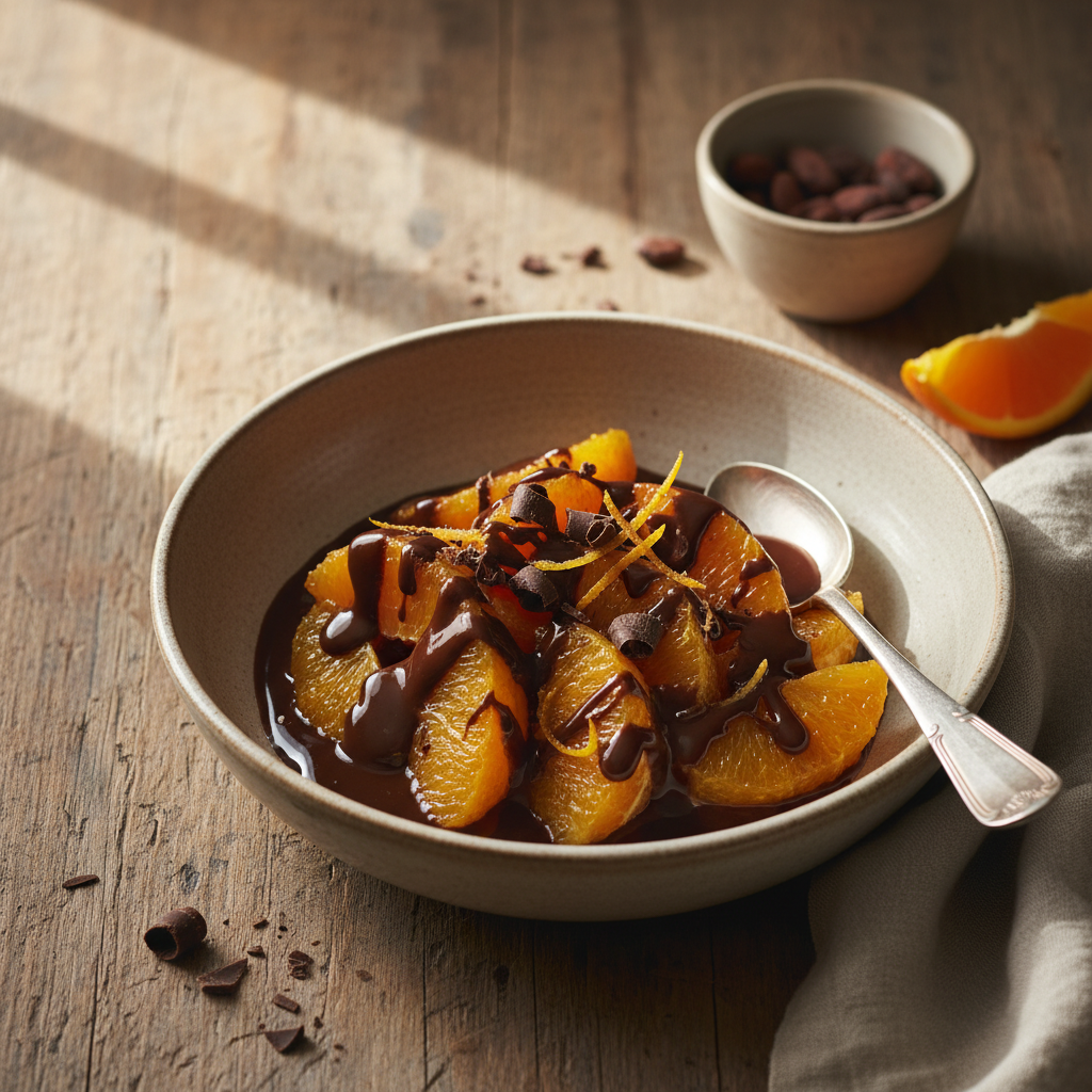 Compote d'Oranges et Chocolat Noir