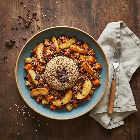 Quinoa-Auflauf mit Gemüse und Äpfeln