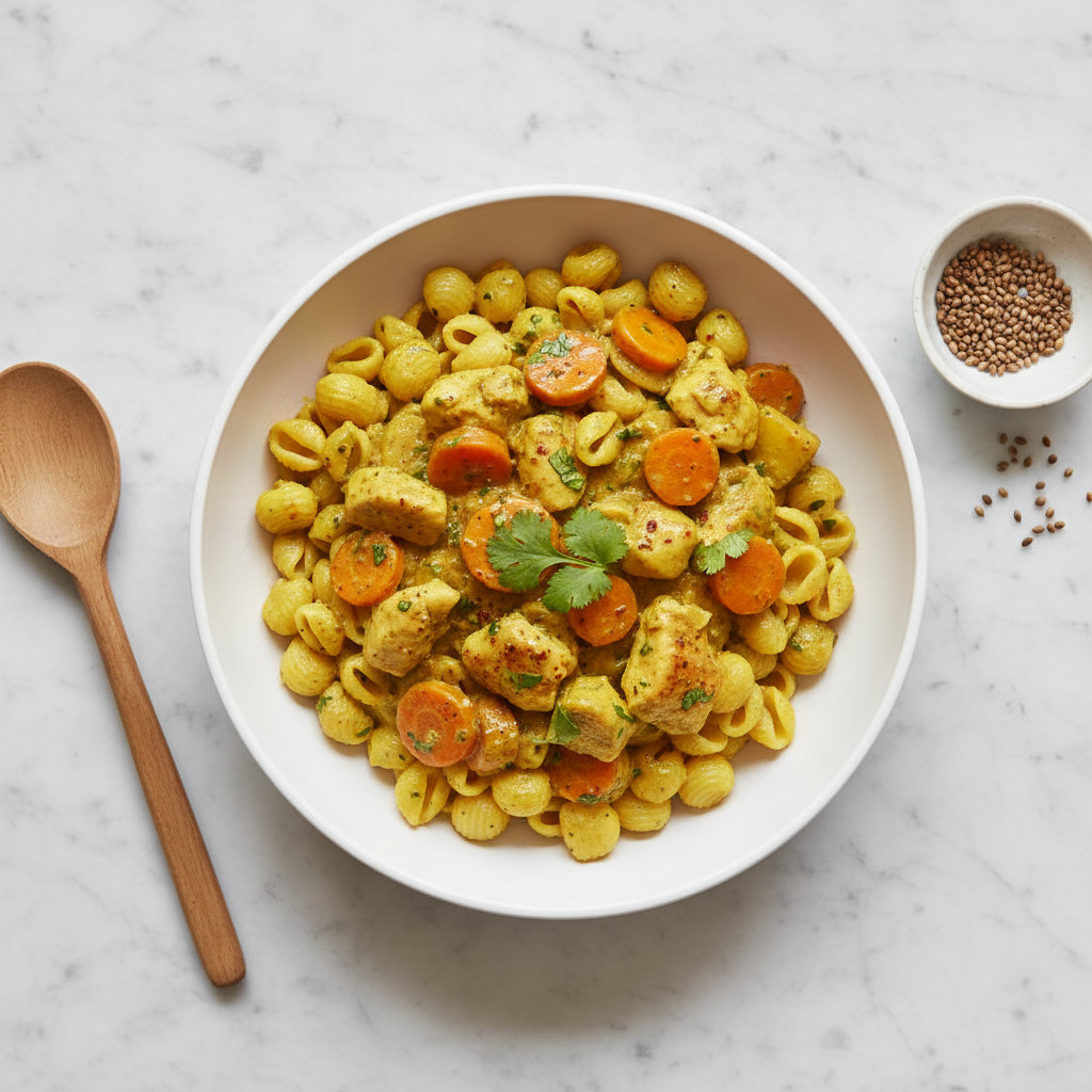 Curry de Poulet Rapide aux Coquillettes
