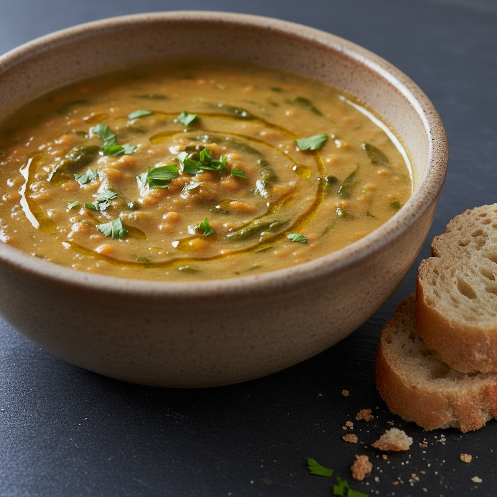Soupe Crémeuse Lentilles-Épinards