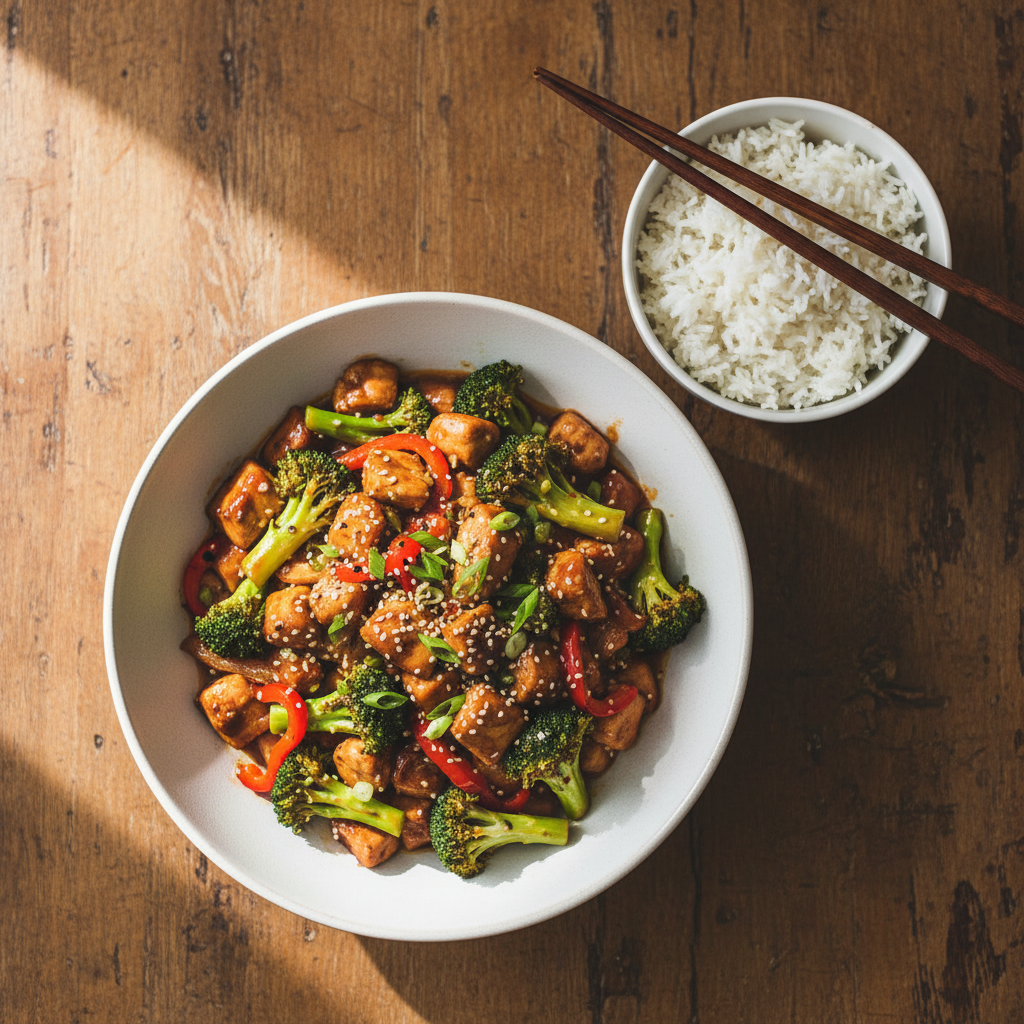 Poulet Sauté Brocoli Asiatique