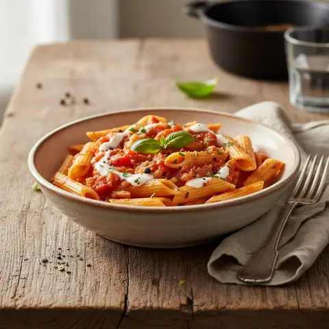 Penne with Tuna and Tomato Cream