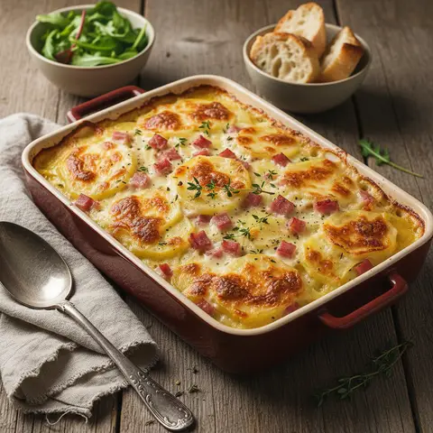 Kartoffel- und Schinkengratin